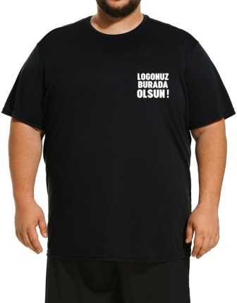 Büyük Boy Baskılı T-Shirt - Siyah