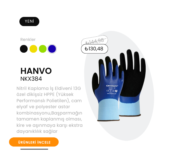 Hanvo NKX384 Nitril Kaplama İş Eldiveni