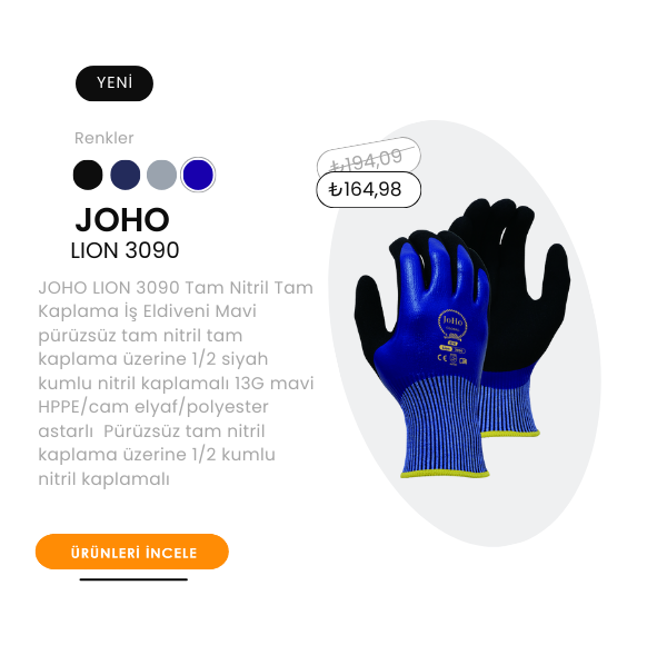 JOHO LION 3090 Tam Nitril Tam Kaplama İş Eldiveni