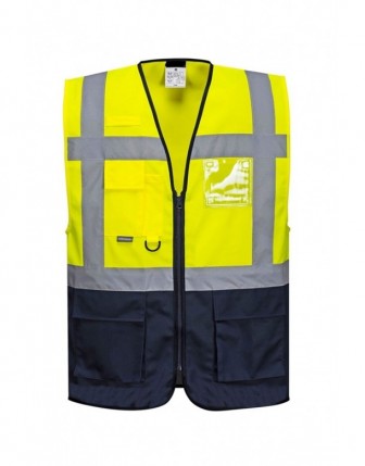 Üniwest Yönetici İkaz Yeleği Sarı/Lacivert