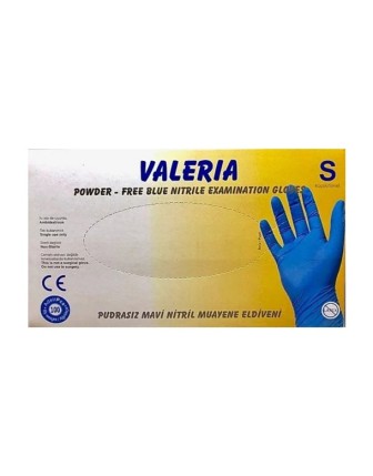 VALERIA Pudrasız Mavi Nitril Eldiven 100'lü