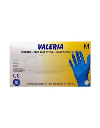 VALERIA Pudrasız Mavi Nitril Eldiven 100'lü
