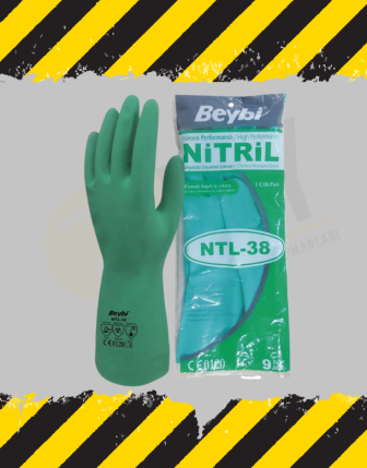 Beybi Korun Yeşil Nitril Eldiven Ntl-38