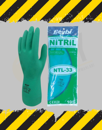 Beybi Korun Yeşil Nitril Eldiven Ntl-33
