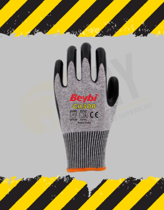 Beybi CN300 Nitril Kaplı Kesilmeye Dirençli Eldiven