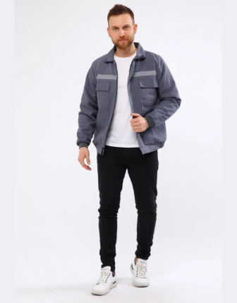 İşçi Montu 7/7 Kapitoneli Gri Kışlık Işçi Mont