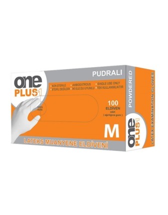 One Plus Lateks Muayene Eldiveni Pudralı 100 lü Paket - Small