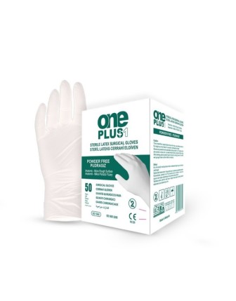 One Plus Pudrasız Steril Cerrahi Eldiven 6.5 Beden  50 Paket