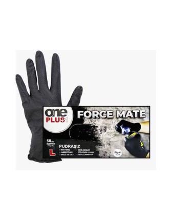 OnePlus Force Mate Siyah Nitril Eldiven 50 li Paket - Large