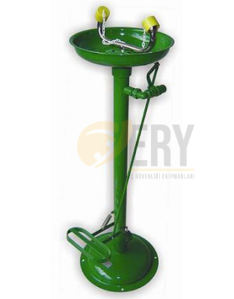 Göz ve Yüz Yıkama Duşu İstasyonu Göz,yüz Yıkama Çeşmesi, Boy Tipi, El, Ayak Kumandalı, Galvanizli