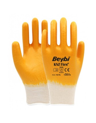 Beybi KN2 Flex+ Pamuk Likralı Örme Eldiven Sarı