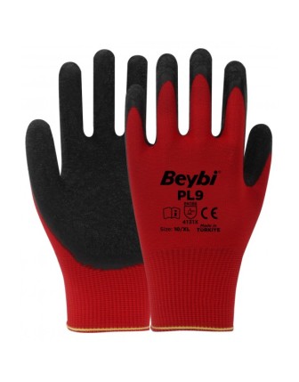 Beybi PL9 Polyester Örme Lateks Eldiven
