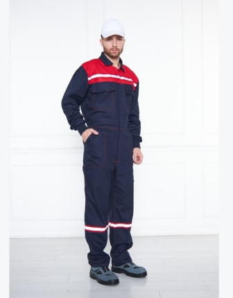 İşçi Tulumu Çift Renk Lacivert Kırmızı