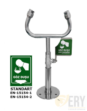 GÖZ-YÜZ DUŞU PASLANMAZ ÇELİK / GALV. BOYALI DUVAR TİPİ 