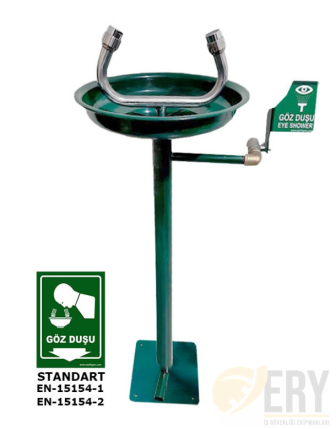 Göz ve Yüz Yıkama Duşu İstasyonu Göz,yüz Yıkama Çeşmesi, Boy Tipi, Galvanizli
