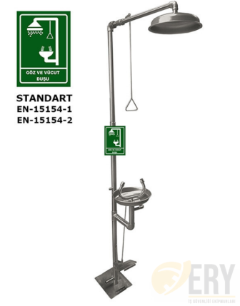 Boy Tip Yere Monte Göz Ve Vücut Duşu Kombine Duş Paslanmaz Çelik Ayak Ve El Kumandalı