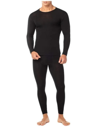  Erkek Siyah Termal Takım İçlik Tayt (Alt+Üst)