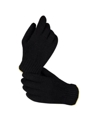 Yün Örgü Eldiven (Çift Katlı Siyah Renk)