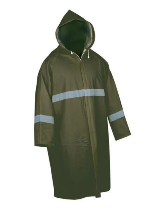 Balıkçı Pardesü Reflektörlü Yağmurluk Haki Renk