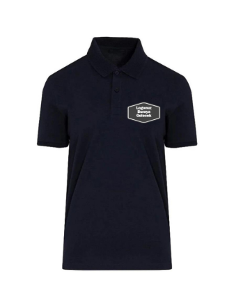 Polo Yaka Logo Baskılı Lacivert T-Shirt
