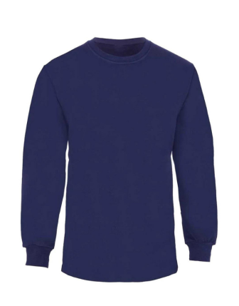 Yuvarlak Yaka Yazlık Uzun Kollu Lacivert T-Shirt