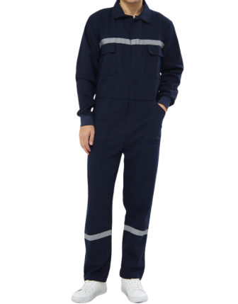 Gabardin Kumaş İş Tulumu Lacivert