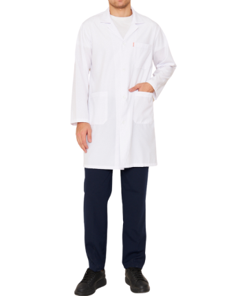 Alpaka Kumaş Erkek İş Önlüğü Beyaz