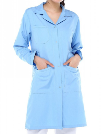 Alpaka Kumaş Kadın İş Önlüğü Mavi