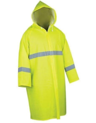 Balıkçı Uzun Yağmurluk Reflektörlü Pvc Kalın Kumaş Sarı