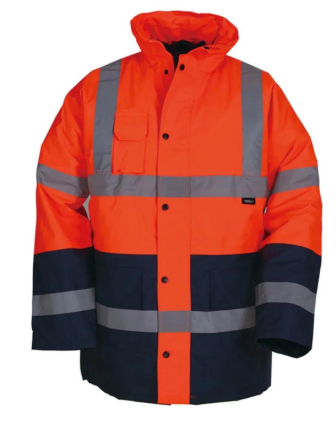 Oxford Kumaş Reflektörlü Parka Turuncu Lacivert