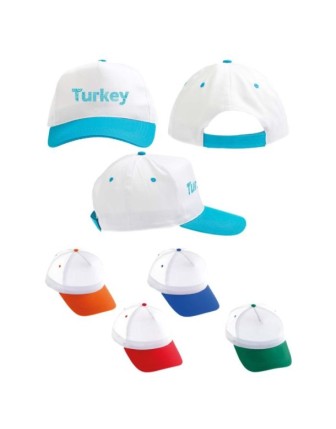 Baskılı Promosyon Şapka - Renkli Siper