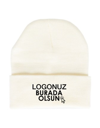 Nakışlı Bere - Beyaz 1.Kalite