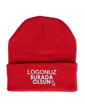 Nakışlı Bere - Kırmızı 1.Kalite