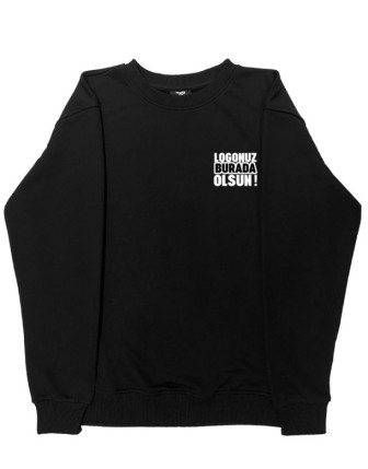 Baskılı Sweatshirt - 3 İplik, Şardonsuz 