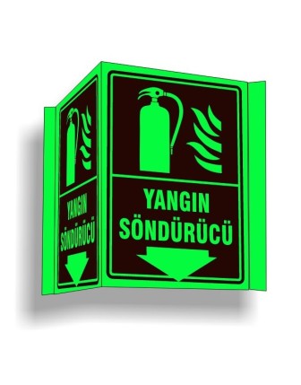 Fosforlu Panoramik Yangın Söndürücü Levhası