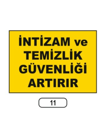 Intizam Ve Temizlik Güvenliği Artırır Uyarı Ikaz Levhası