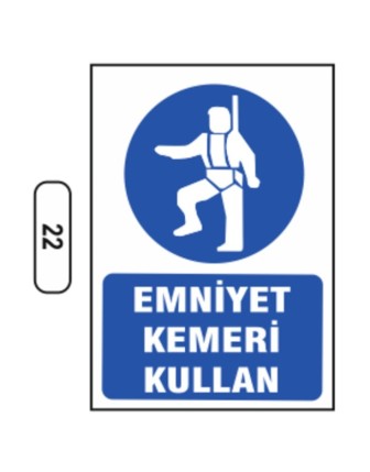 Emniyet Kemeri Kullan Uyarı Ikaz Levhası