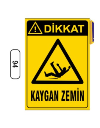 Dikkat! Kaygan Zemin Uyarı Ikaz Levhası