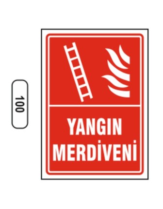 Yangın Merdiveni Uyarı Ikaz Levhası