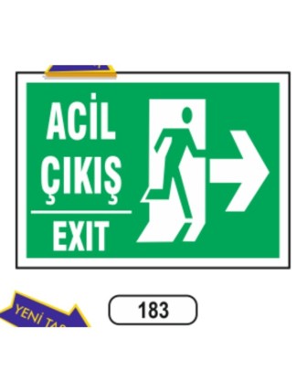 Acil Çıkış Exıt (Sol) Uyarı Ikaz Levhası