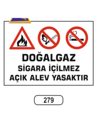 Doğalgaz Sigara Içilmez Açık Alev Yasaktır Uyarı Ikaz Levhası