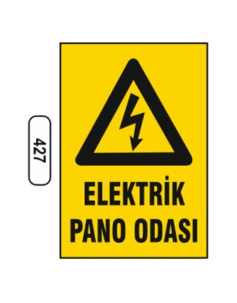 Elektrik Pano Odası Uyarı Levhası