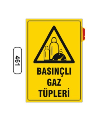 Basınçlı Gaz Tüpleri Uyarı Levhası