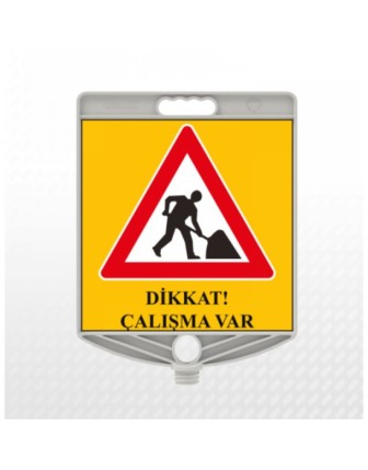 Dikkat Çalışma Var Duba Üstü Uyarı Levhası