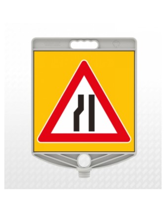 Soldan Daralan Kaplama Duba Üstü Uyarı Levhası