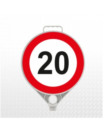 Azami Hız 20 Duba Üstü Uyarı Levhası