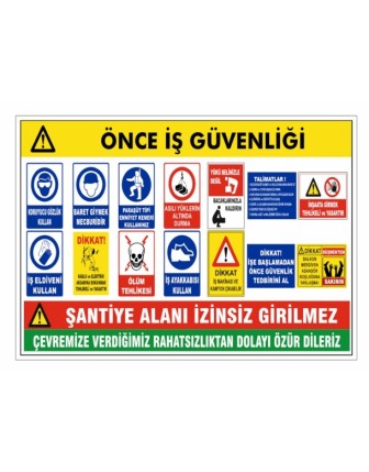 İnşaat Şantiye Uyarı Levhası