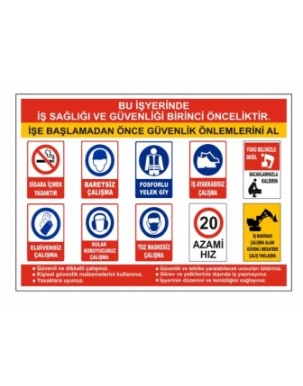 İnşaat Şantiye İşyeri Levhası