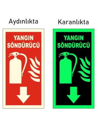 Fotolümen Fosforlu Yangın Söndürücü Levhası