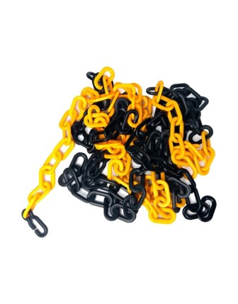 Plastik Zincir Sarı/Siyah Trafik Duba Bariyer Zinciri 5 Metre
